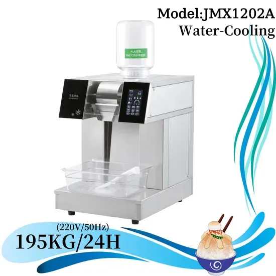 185~195kg/24h Machine à bingsu refroidie à l'eau 1200W JMX120